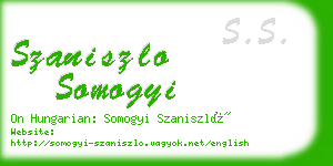 szaniszlo somogyi business card